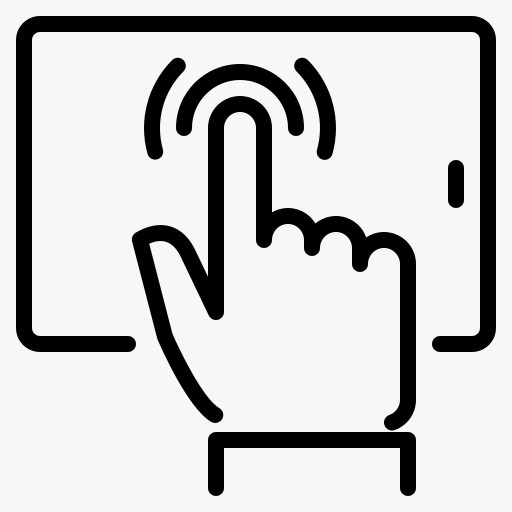 Touch screen display with a built-in whiteboard software